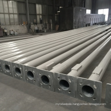 Q235 steel hot dip galvanized 5m 6m 8m 10m 12m high street lighting pole for sale